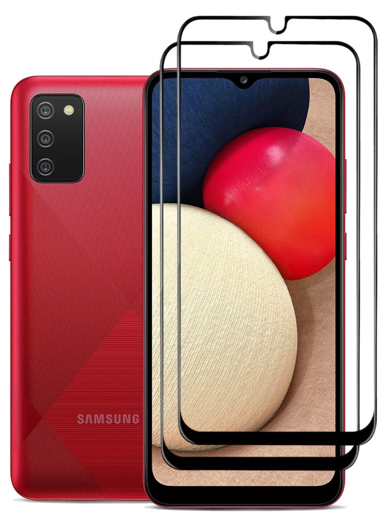 RAYON 2 Pack Tempered Glass Screen Protector 5D Designed For Samsung Galaxy A02s Full Screen Coverage And Bubble Free - Image 1