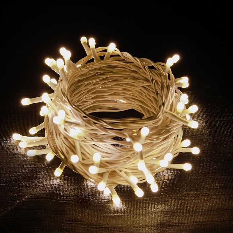 Lexton Lexton Lunar Ultra Bright String LightFairy Light 100 LED Plug Sourced Best for Home Decorative Indoor Outdoor Decoration Diwali Christmas Wedding Light Pack of 1 Warm White  - Image 3
