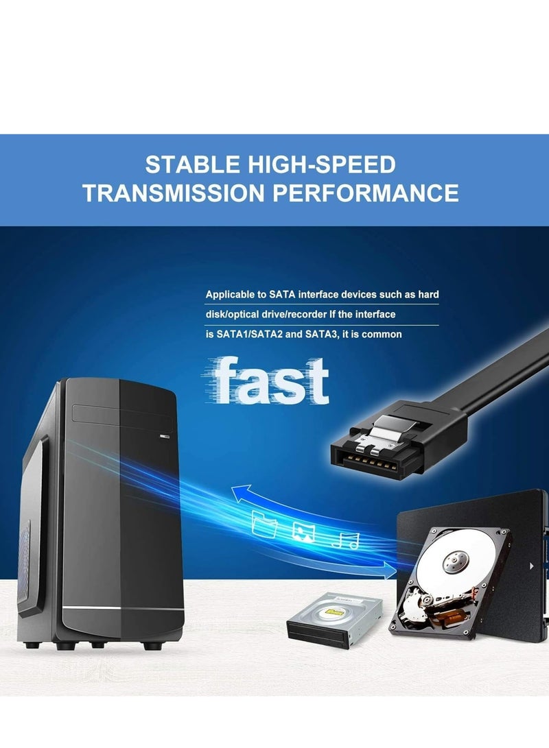 6Gbps SATA III Data Cable with Locking Latch for HDD/SSD, 50cm, Black, 5-Pack - Reliable Performance  Secure Connection - Image 5