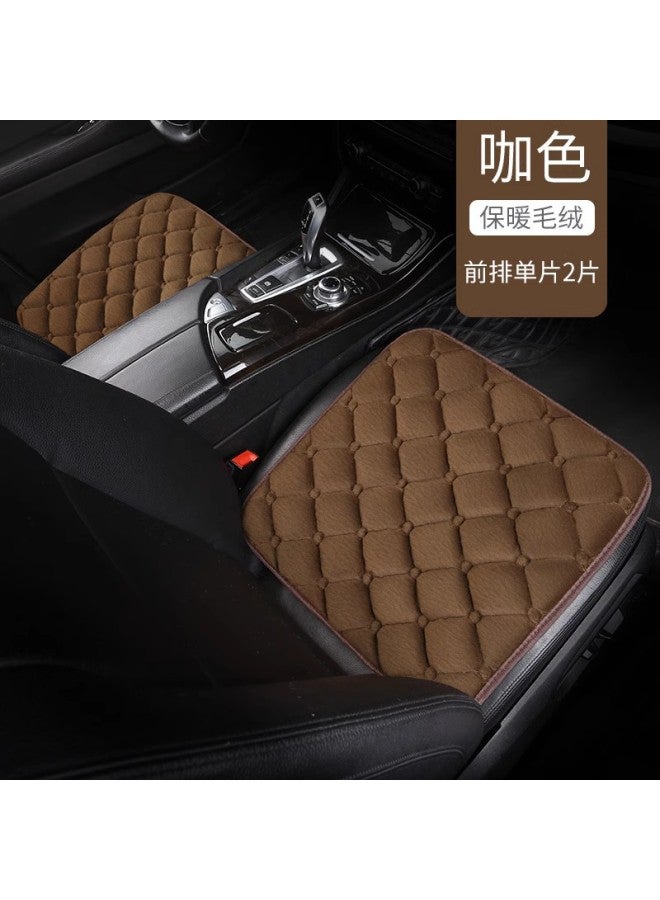 Car Seat Cushion Winter Plush Monolithic Short Wool Seat Cushion Three-piece Set Car Thickened Warm Rear Wool Cushion Universal Product