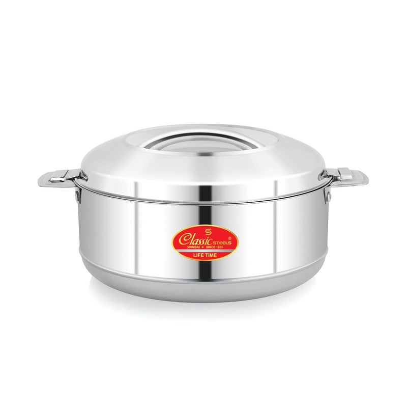 Classic Steels طاجن ستيل كلاسيك إيفرجرين المعزول من الفولاذ المقاوم للصدأ 1500 مل غطاء مقاوم للحرارة عزل بولي يوريثان فائق البناء المتين مثالي للأطعمة الساخنة والباردة - Image 1