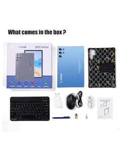 X - Prime X-Prime S25 Ultra 10.1" Android 15 Tablet with Keyboard & Mouse | 12GB RAM 512GB ROM | 5G + WiFi | HD+ AMOLED Display 3000x1440 | Dual SIM | Dual Camera | Google Meet & Zoom (Blue)  - Image 2