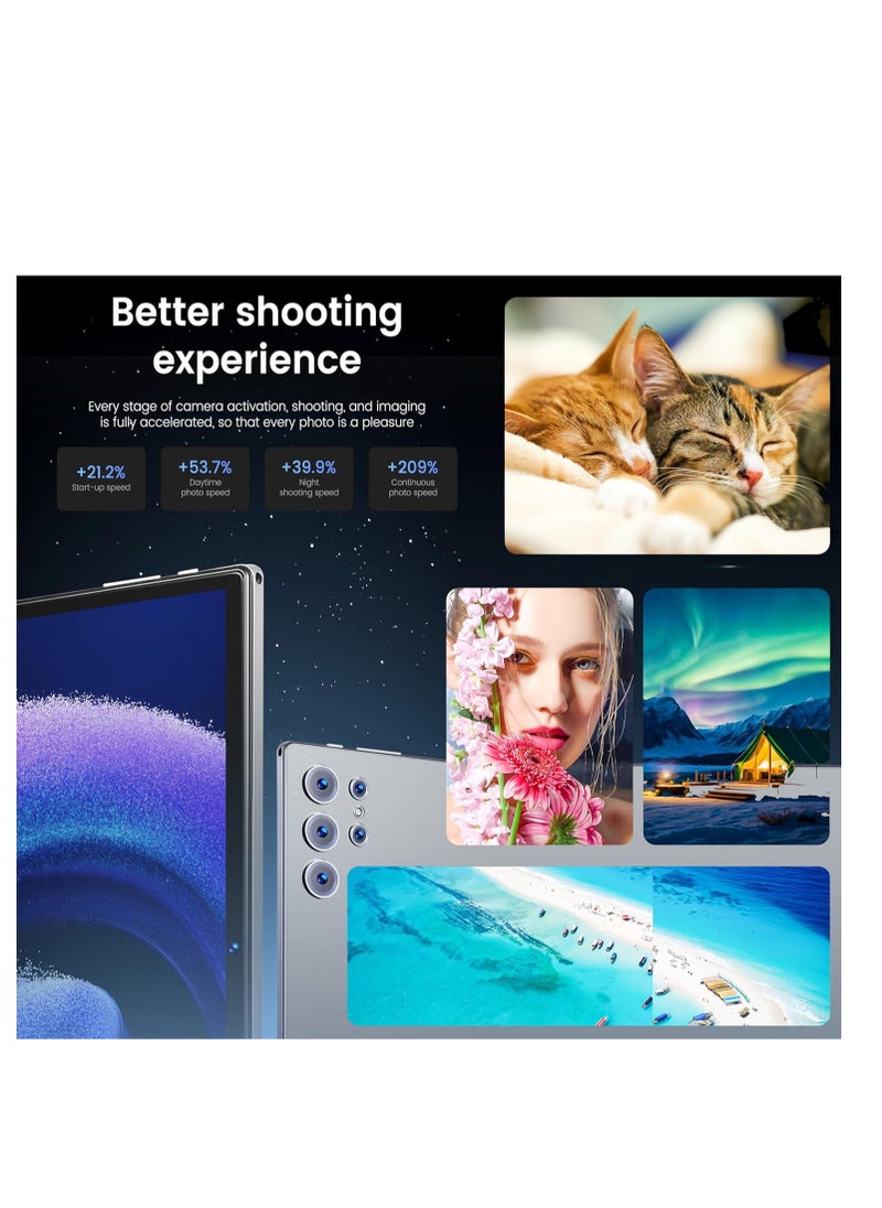 X - Prime - X-Prime S25 Ultra 10.1" Android 15 Tablet with Keyboard & Mouse | 12GB RAM 512GB ROM | 5G + WiFi | HD+ AMOLED Display 3000x1440 | Dual SIM | Dual Camera | Google Meet & Zoom (Blue) - Image 1