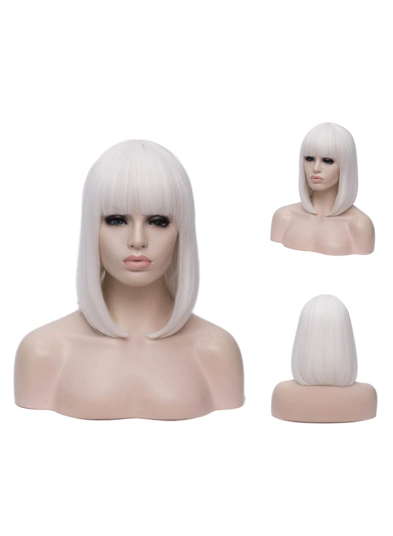 إستيل باروكات شعر بوب قصيرة مستقيمة من الألياف للنساء والفتيات ذات مظهر طبيعي ومقاوم للحرارة - Image 1