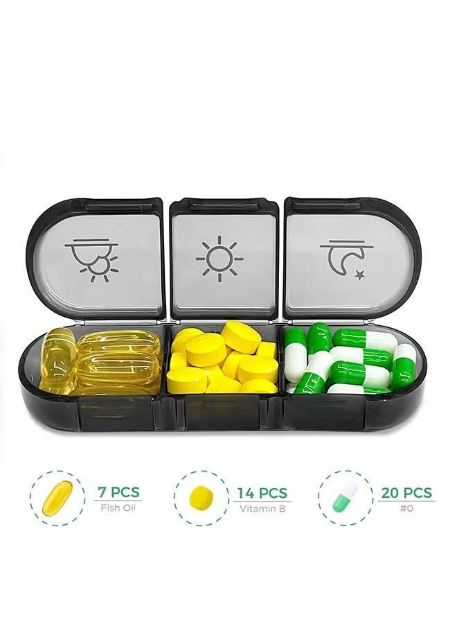 Weekly Pill Organizer 3times a Day Morning noon Night Large Pill Cases with Separate Container for Medication/Vitamins/Fish Oils/Supplements - Image 2