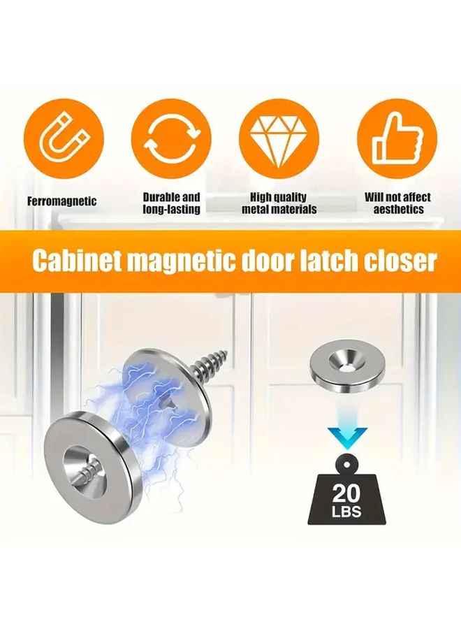 2 Sets 6 Pcs Magnetic Cabinet Catch Metal Concealed Closure For Kitchen Glass Door Furniture Drawer Lock - Image 5