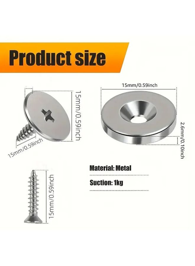 2 Sets 6 Pcs Magnetic Cabinet Catch Metal Concealed Closure For Kitchen Glass Door Furniture Drawer Lock - Image 4