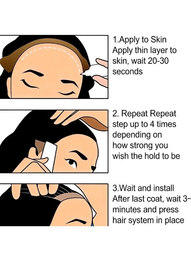 Lanell 30ml Anti-Fungus Hair Bonding Glue for Wigs Eyelashes Hair Extensions, Professional Invisible Adhesive - Image 4