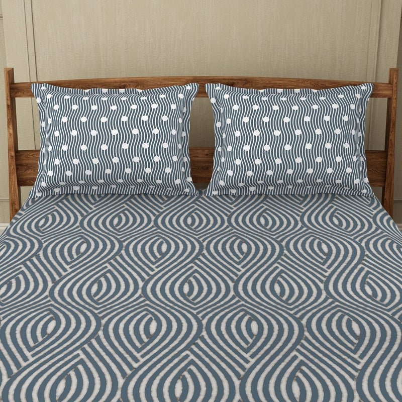 Welspun Wonder-Full 200 Tc Cotton Rich Double Bedsheet-Dragonfly - Image 4