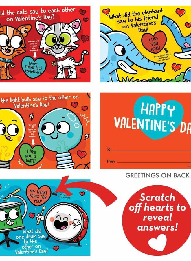 Playhouse Silly Joke Scratch-Off 28 Card Super Valentine Exchange Pack for Kids - Image 2