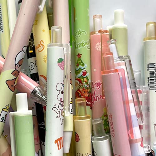 sencoo 5 pack Black Gel Pens Retractable Rollerball Pens Students Cute Stationery Office Pens Children Prize Cartoon Animal Pens - Image 5