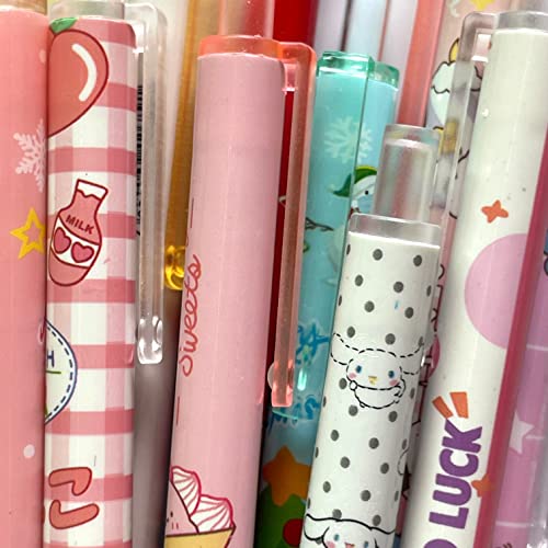 sencoo 5 pack Black Gel Pens Retractable Rollerball Pens Students Cute Stationery Office Pens Children Prize Cartoon Animal Pens - Image 2