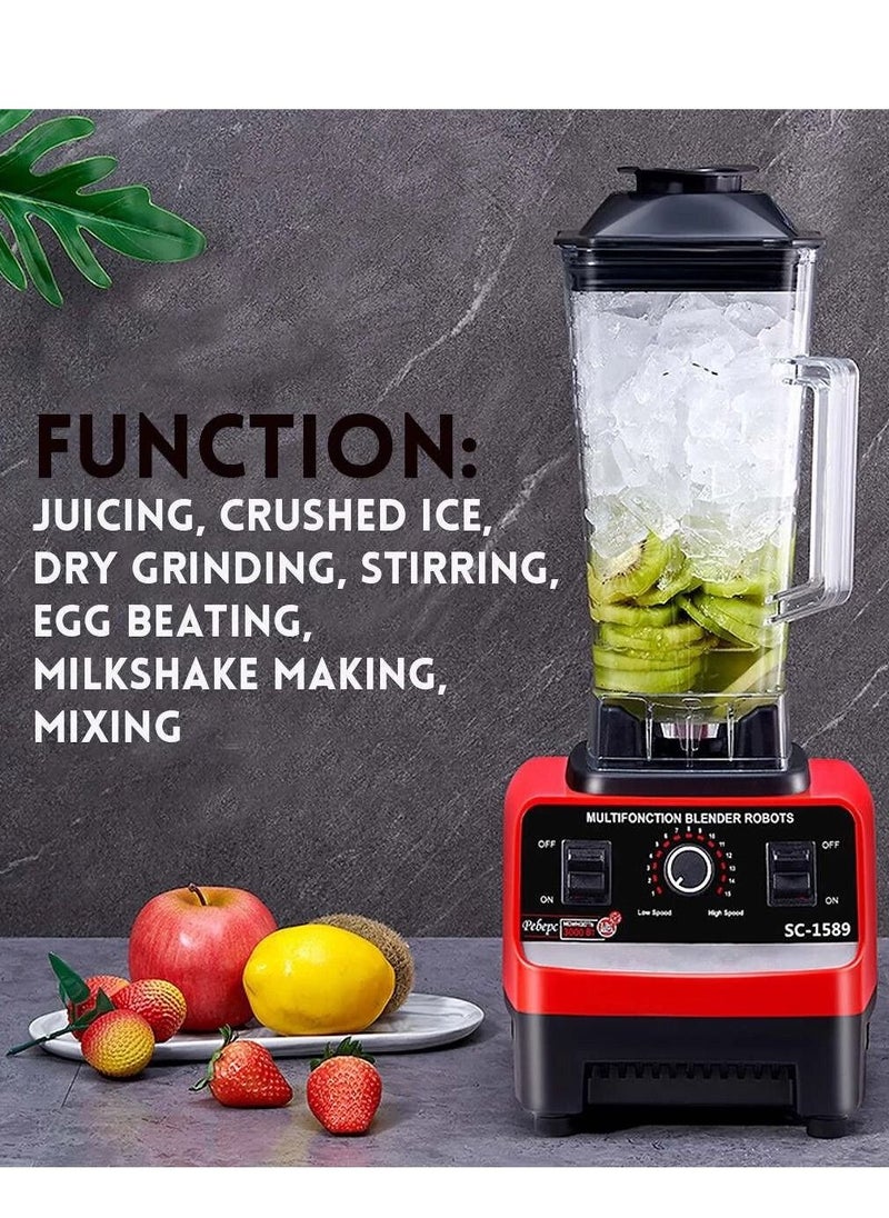 SILVER CREST 2.5L 4500W BPA Free Heavy Duty Blender Mixer Electric High Speed Juicer Food Processor Ice Smoothies Crusher Blander  - Image 3