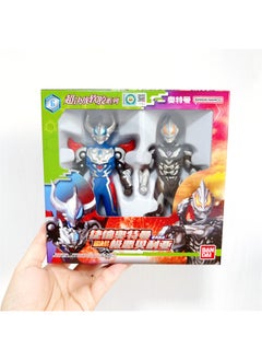 Generic Authentic Bandai Dinosaursaurio Agrux Race King Tao Man Monster Battle Soft Rubber Doll Toy Action Figure Collectible For Kids-Color:69081 Jedehaoyong Form Vs Extremely Evil Belia  - Image 1