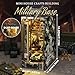 Flever Dollhouse DIY Book Nook Miniature Kit DIY Booknook Bookshelf Insert Decor 3D Wooden Booknook Miniature Kit for Creative Assembled Bookends Military Base - Image 4