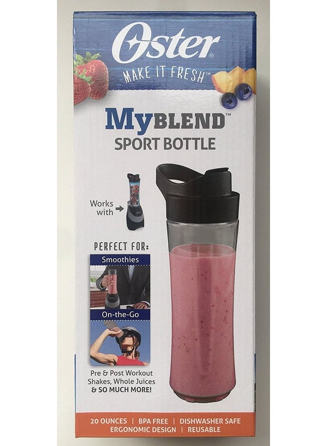 Oster MyBlend Sport Bottle BLSTAV-SMN Gray BPA Free 20 Ounces - Image 1
