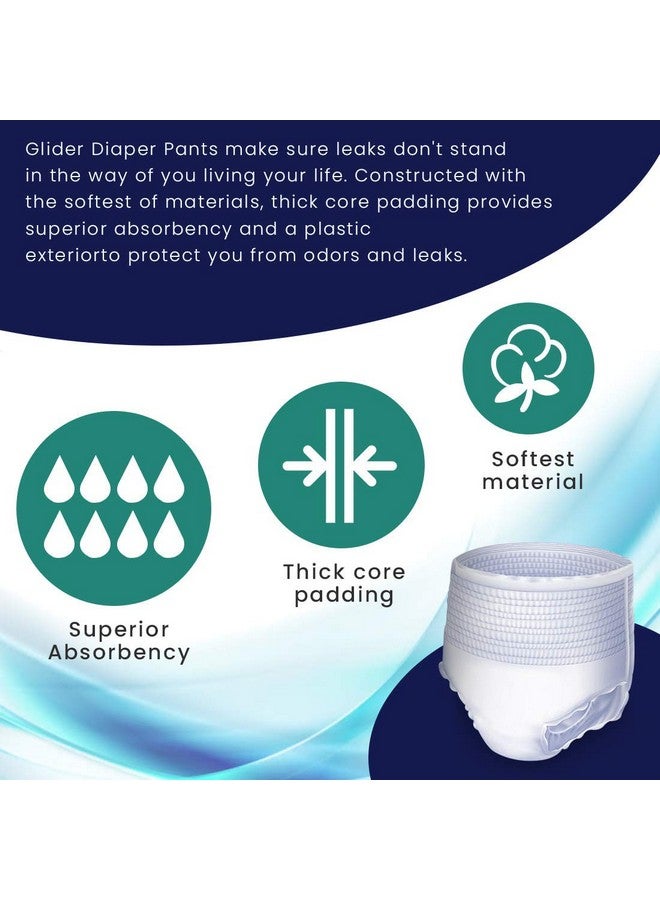 Glider Unisex Adult Diaper Pants | Large-XL Size | Superior Overnight Absorbency | 35-47 Inch (90-120 cm) | (Pack of 2 - 20 Count) - Image 3
