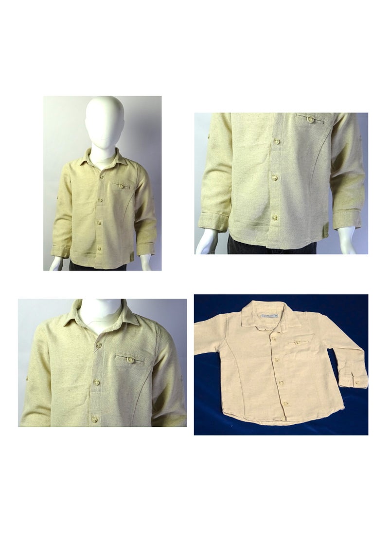 SHELTER - "Children's long-sleeve shirt in a solid color from the Shelter 23137 collection." - Image 1