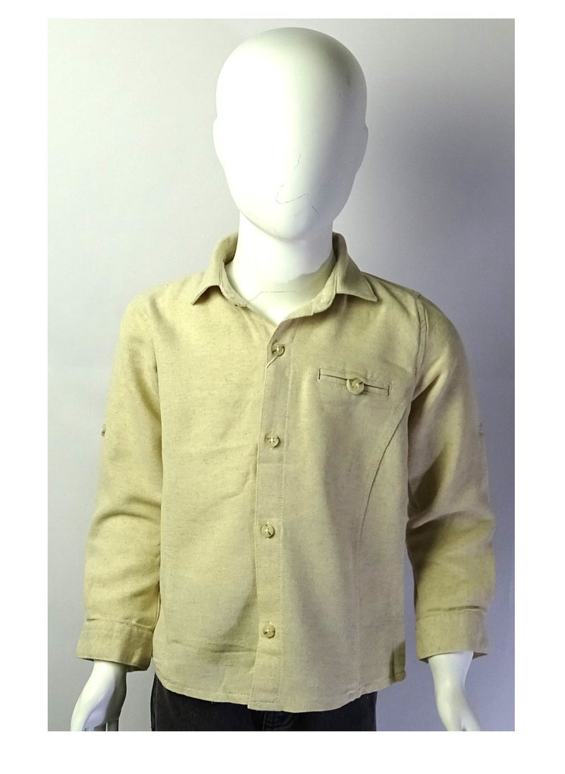 SHELTER - "Children's long-sleeve shirt in a solid color from the Shelter 23137 collection." - Image 1
