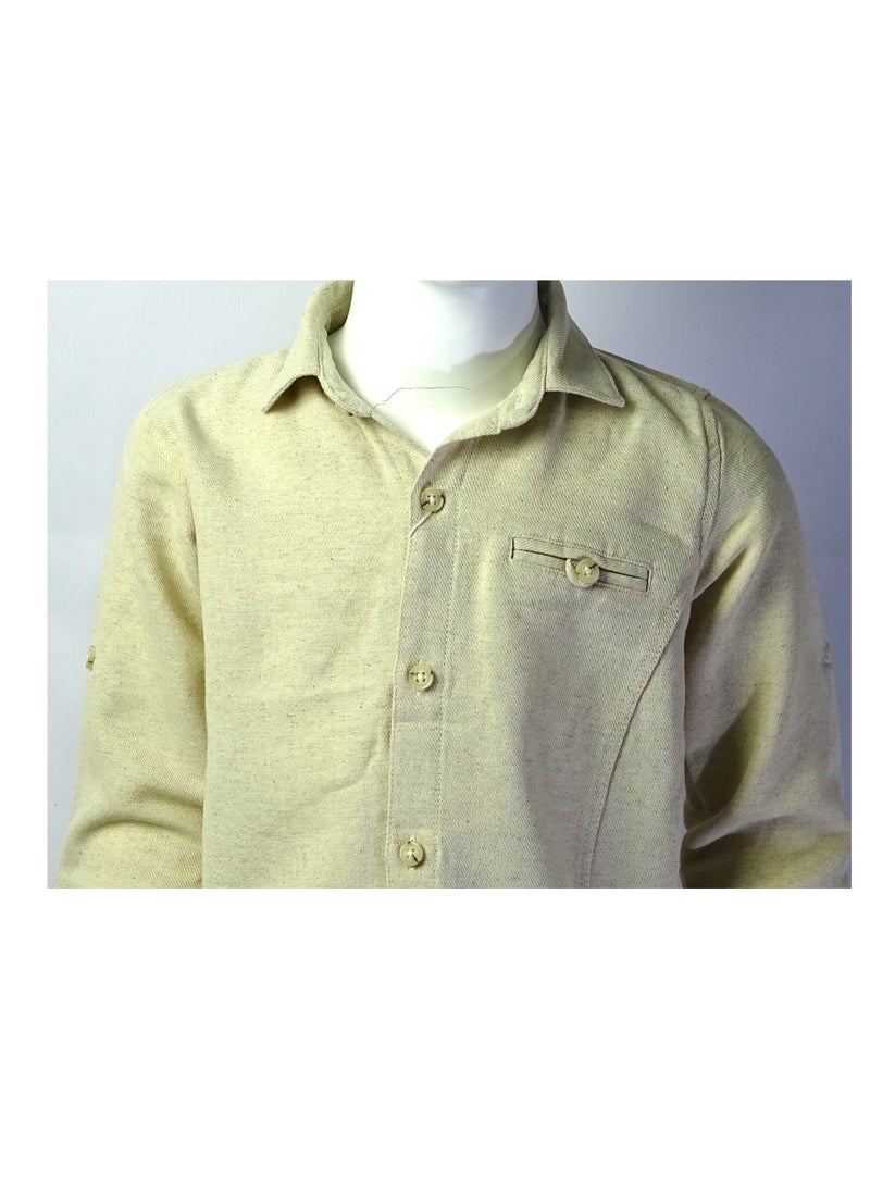 SHELTER - "Children's long-sleeve shirt in a solid color from the Shelter 23137 collection." - Image 1