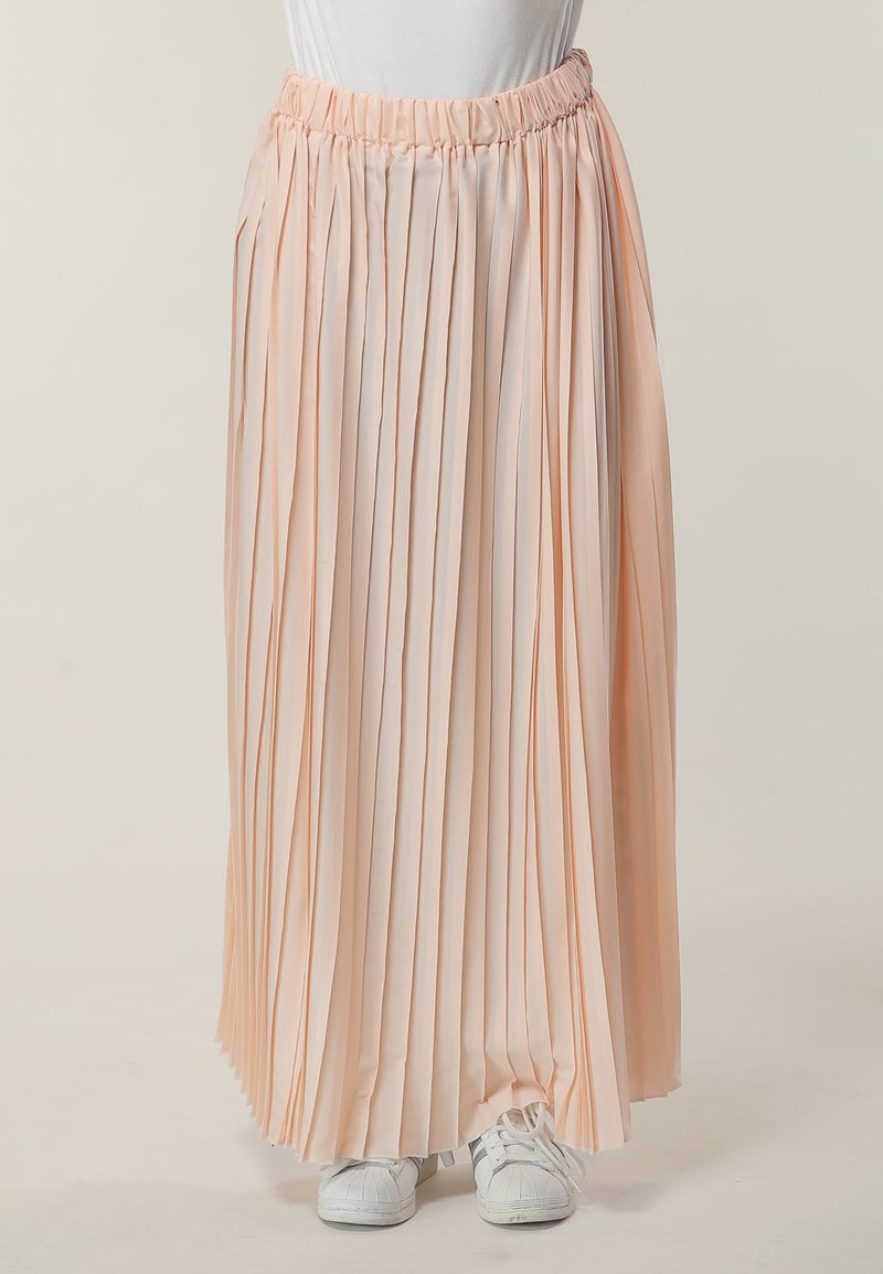 Moistreet Pleated High Waist Maxi Skirt - Image 1