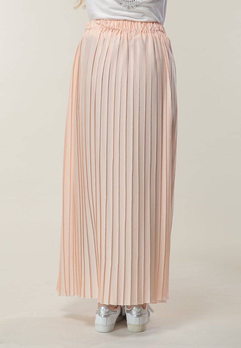 Moistreet Pleated High Waist Maxi Skirt - Image 3