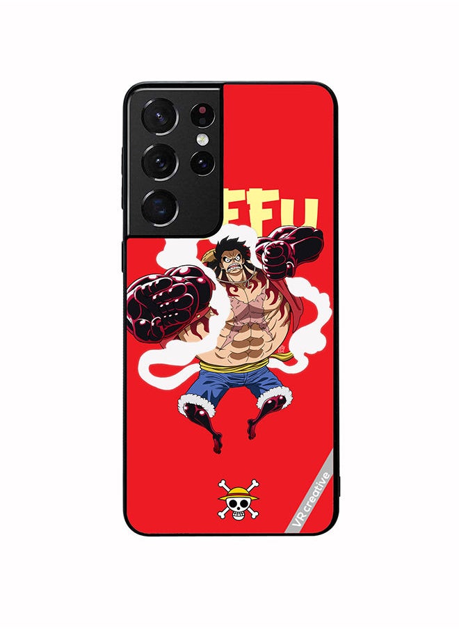 VR CREATIVE - Protective Case Cover For Samsung Galaxy S21 Ultra 5G Luffy Design Multicolour - Image 1