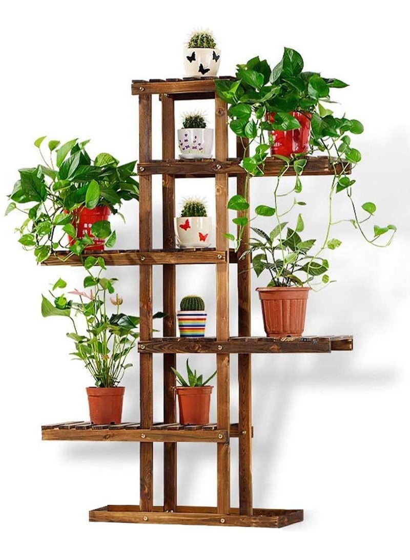 LINGWEI Wooden Plant Stand Indoor & Outdoor Flower Shelf Home Decor Gardening Wood Rack Flowers Plants Pot Rack Display Stand  - Image 3