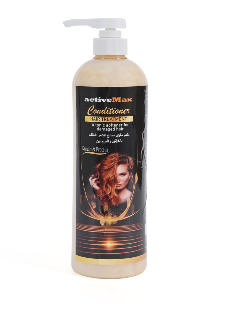 active max Conditioner with Keratin and Protein Hair treatment  a tonic Softener  for damaged hair 1 Kg - Image 1