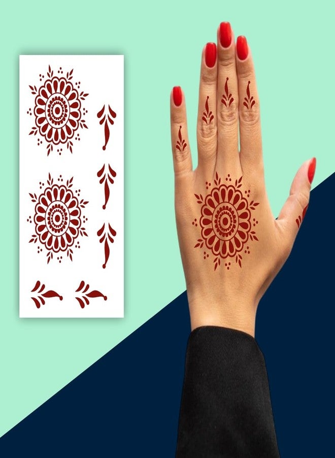 ORDERSHOCK Beautiful Flower Designs & Simple Mehndi Sticker For Girls & Women - Image 1
