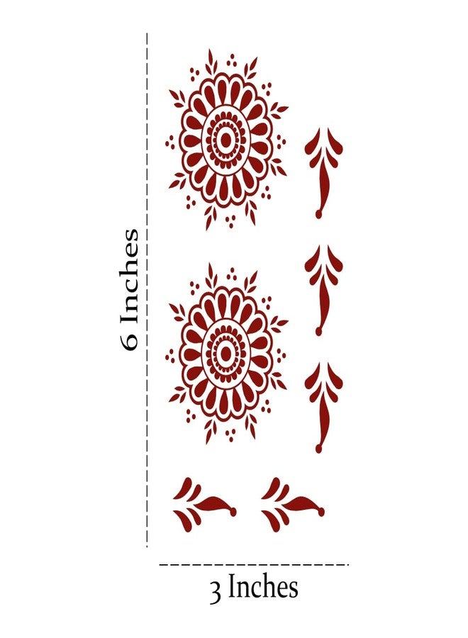 ORDERSHOCK Beautiful Flower Designs & Simple Mehndi Sticker For Girls & Women - Image 3