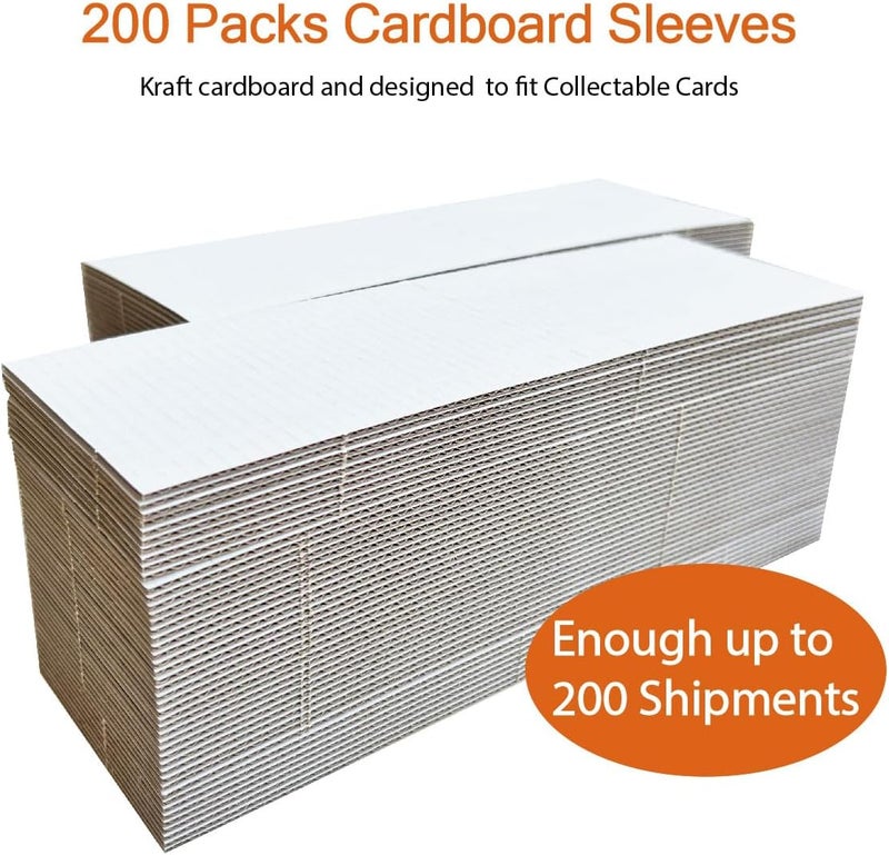 ANSSDO 200 Pack Cardboard Sleeves for Sports Card Protectors, 3" x 4.5" Corrugated Cardboard Sheets for Trading Card Folders Mail Shipping Stiffeners Cardboard Insert - Image 4