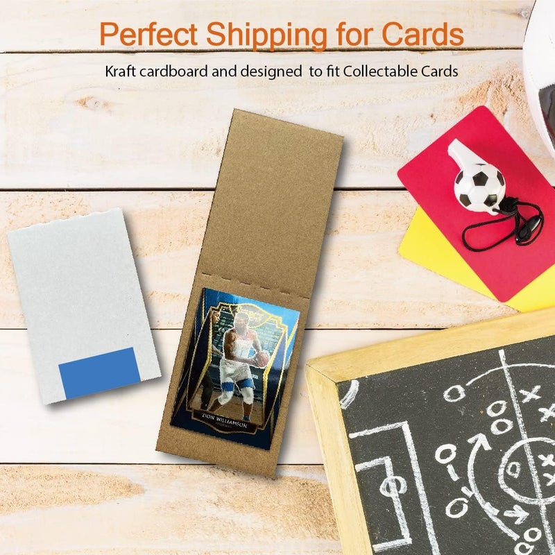 ANSSDO 200 Pack Cardboard Sleeves for Sports Card Protectors, 3" x 4.5" Corrugated Cardboard Sheets for Trading Card Folders Mail Shipping Stiffeners Cardboard Insert - Image 3
