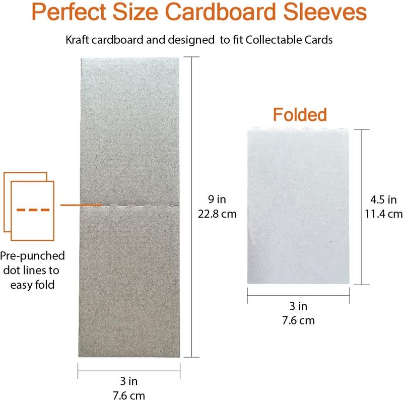 ANSSDO 200 Pack Cardboard Sleeves for Sports Card Protectors, 3" x 4.5" Corrugated Cardboard Sheets for Trading Card Folders Mail Shipping Stiffeners Cardboard Insert - Image 2