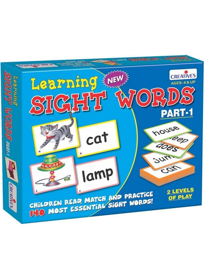 Creative's Learning Sight Words | 140 Most Essential Sight Words | Children Read Match & Practice Sight Words| Learning And Educational| Reading & Spelling Skills | Learning Educational Toy For Boys & Girls | 2 Levels Of Play | Ages 4 & Up - Image 1