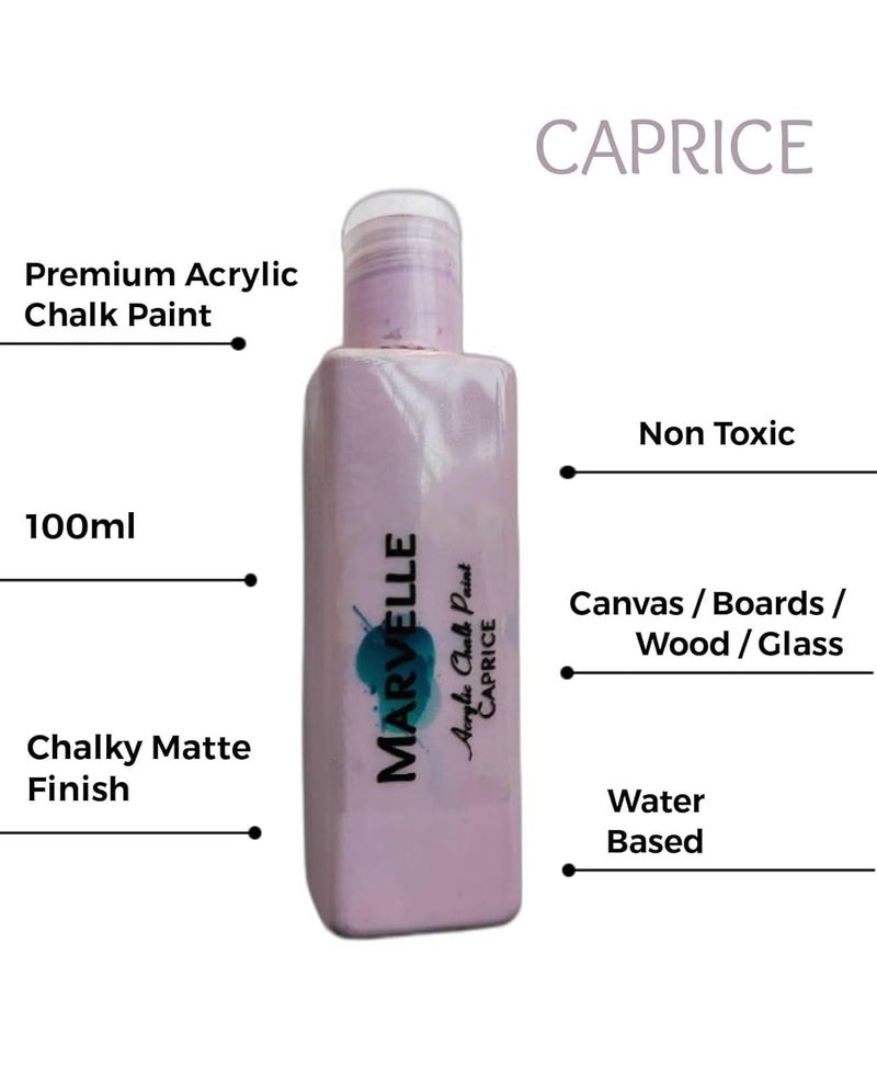 GREENARTZ MARVELLE 100ml Chalk Acrylic Paints (Caprice) for glass artwork decor lippan art wood furniture walls canvas | Non toxic | Matte finish - Image 2