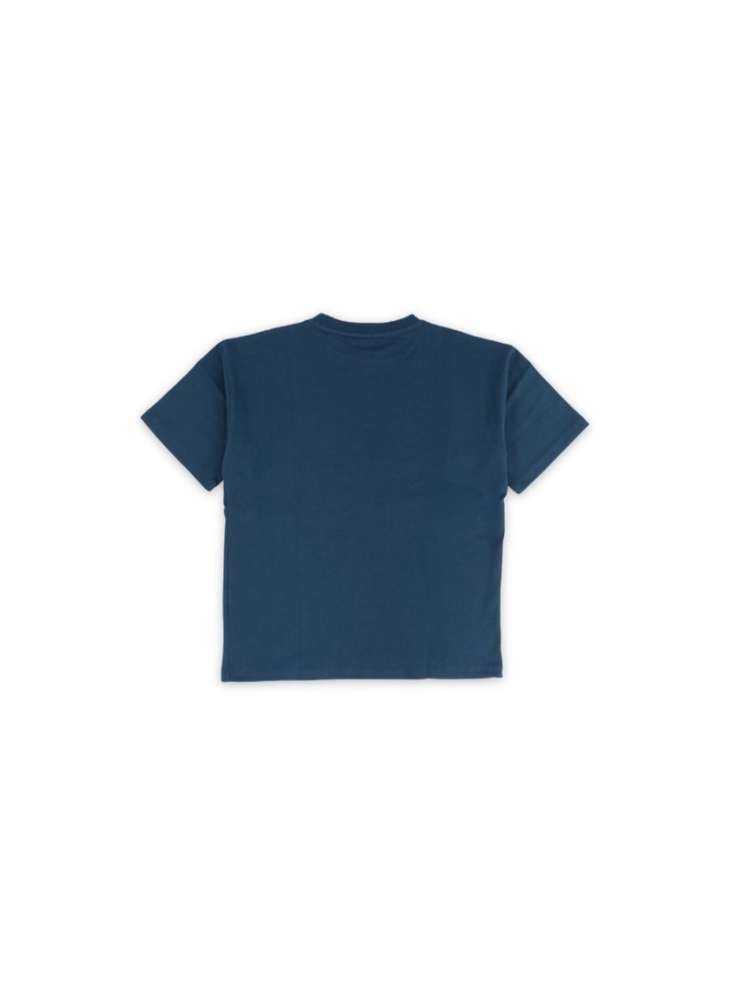 Pompelo Boys Cotton T-Shirt – Petrol Blue - Image 2