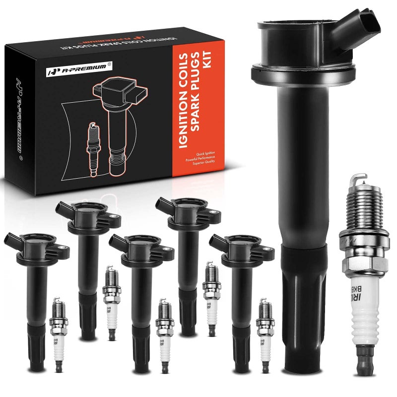 APremium Ignition Coils and Spark Plugs Kits Compatible with Ford Fusion 20062012 Escape 20092012 Lincoln Zephyr 2006 Mercury Mariner 20092011 Milan 20062011 30L 6PC Set