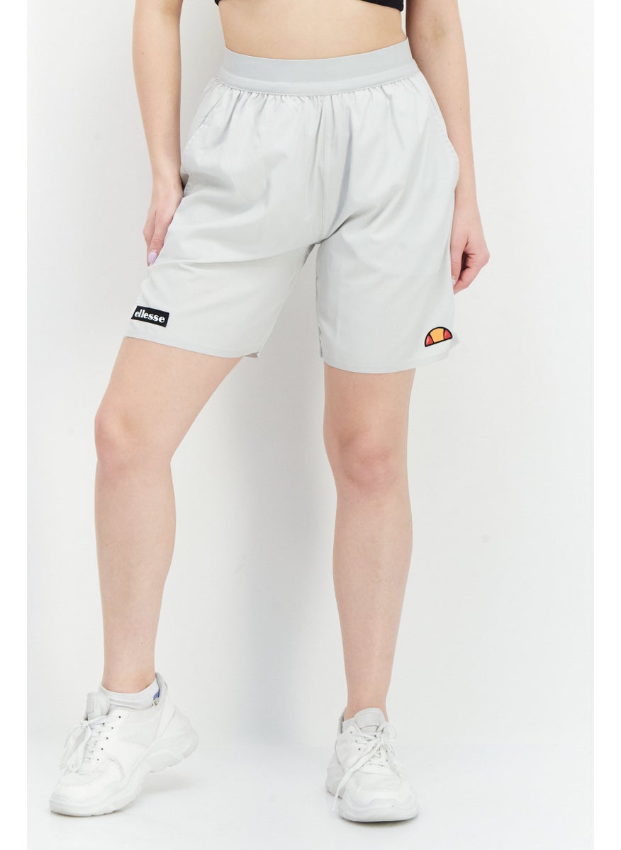 Ellesse Women Plain Basic Shorts, Grey  - Image 1