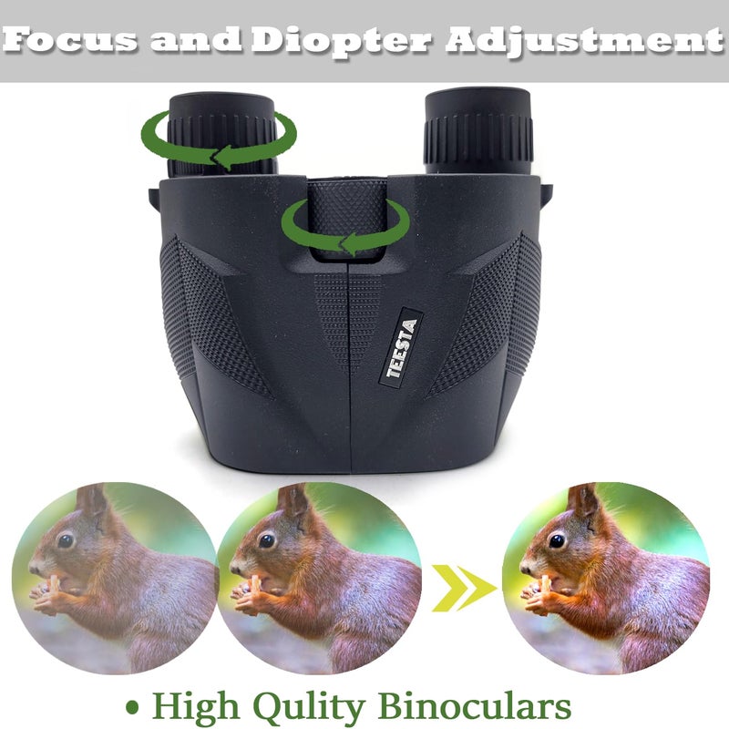 KRESHU 10x25 Waterproof Binoculars for Trekking Camping Outing | Long Distance Binoculars | Wide Field View Durbeen for Safari | Compact Durbin Binocular | Professional HD Vision Binocular (1-Pcs) - Image 4