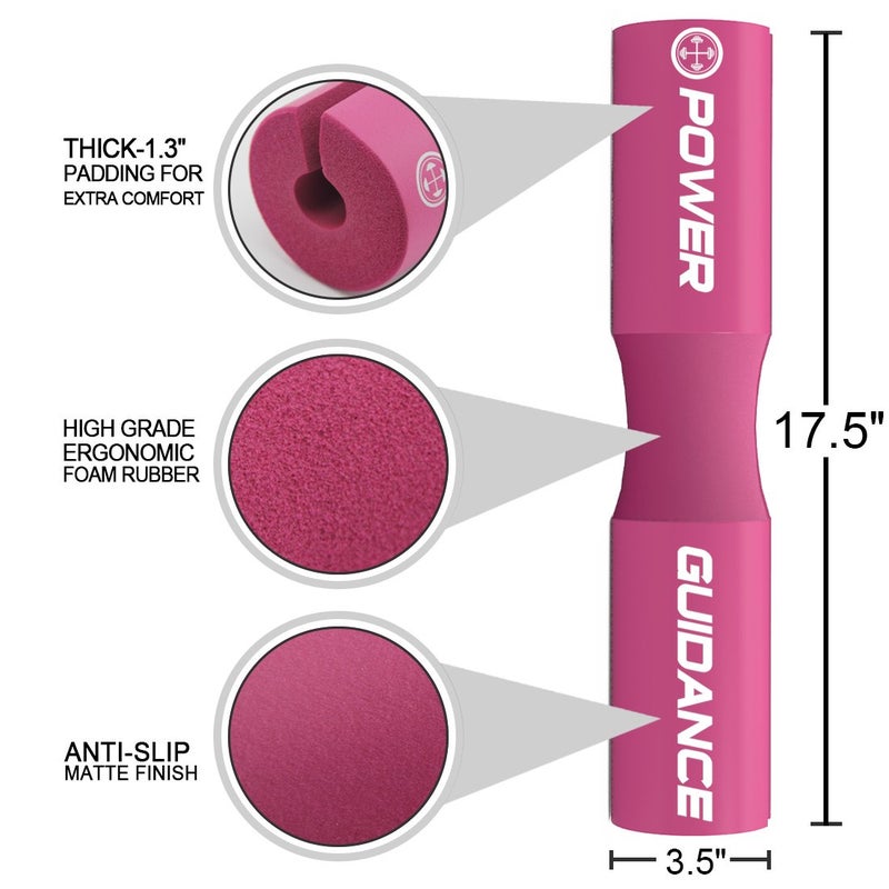 POWER GUIDANCE Barbell Squat Pad - Neck & Shoulder Protective Pad - Great for Squats, Lunges, Hip Thrusts, Weight Lifting & More - Fit Standard and Olympic Bars Perfectly - Image 3