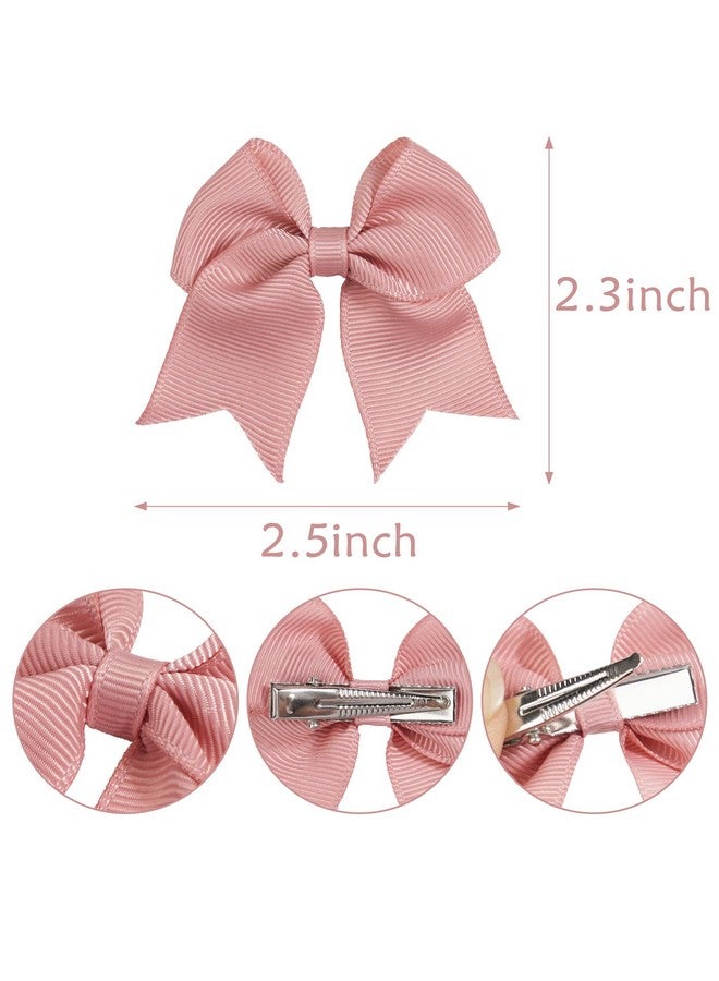 بي بي جيفتس BBGifts 30 قطعة من ربطات شعر الفتيات الصغيرات من شريط Grosgrain ومشابك شعر على شكل تمساح 2.5 بوصة للأطفال الصغار مصنوعة يدويًا على شكل ذيل حصان إكسسوارات شعر، 15 لونًا في أزواج - Image 2