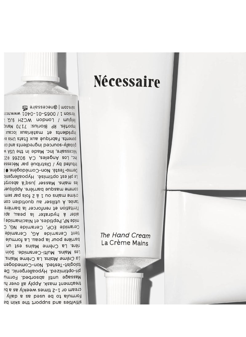 Necessaire - Nécessaire - The Hand Cream for Women & Men with 5 Ceramides & Peptides, Fragrance-Free Hand Lotion, Fast-Absorbing, Non-Greasy. - 2.2 fl oz. - Image 1