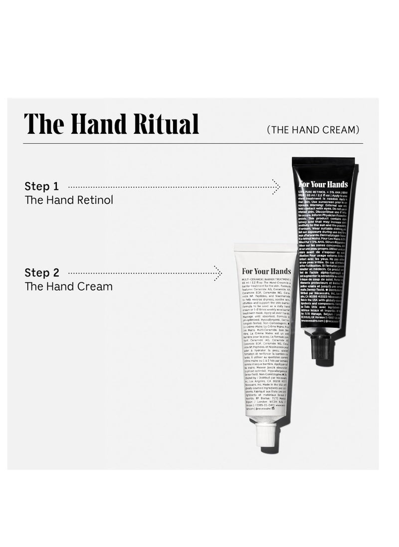 Necessaire - Nécessaire - The Hand Cream for Women & Men with 5 Ceramides & Peptides, Fragrance-Free Hand Lotion, Fast-Absorbing, Non-Greasy. - 2.2 fl oz. - Image 1