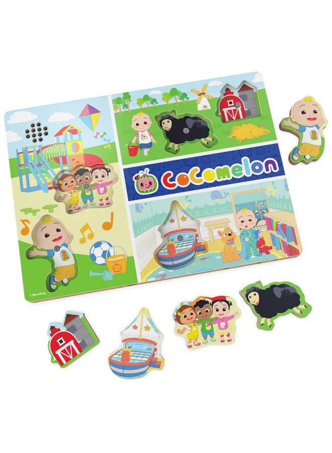 Spin Master Games ألعاب سبين ماستر، لغز خشبي موسيقي سميك من كوكوميلون، يعزف أغنية كوكوميلون، لغز للأطفال، لعبة نشاط سهلة لمرحلة ما قبل المدرسة، للأطفال والعائلة، 5 قطع، للأعمار من 3 سنوات وما فوق - Image 2