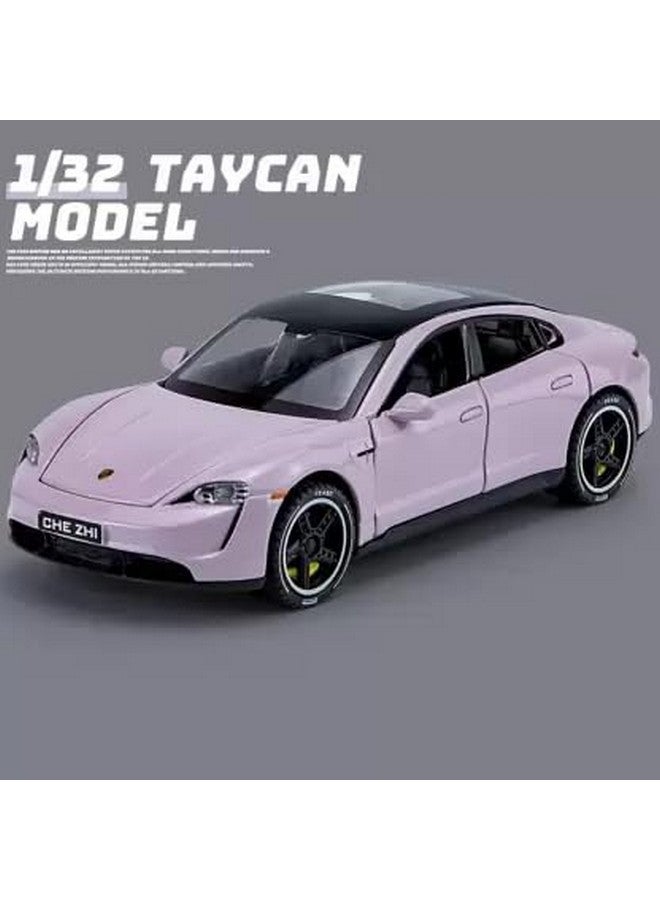 Ixora 1:32 Scale Die-Cast Porrsche Taycan with Openable Doors,Pull Back Action & Glowing Lights and Model Metal Pullback Toy (Colors as Per Stock) (Pack of 1) - Image 3