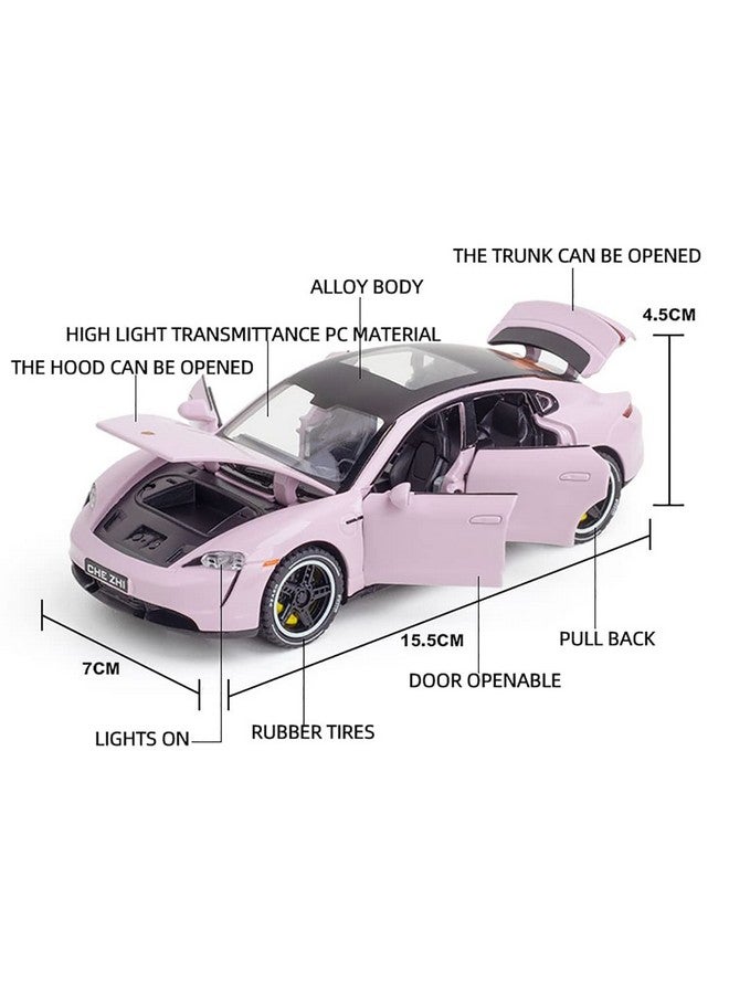 Ixora 1:32 Scale Die-Cast Porrsche Taycan with Openable Doors,Pull Back Action & Glowing Lights and Model Metal Pullback Toy (Colors as Per Stock) (Pack of 1) - Image 5