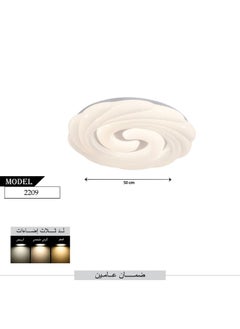 Best Power Modern LED Ceiling Light 2209 - 3 Lighting Levels, 72W, Elegant Round Design, 50 cm Diameter - Perfect for Living Room, Bedroom, and Dining Room  - Image 3