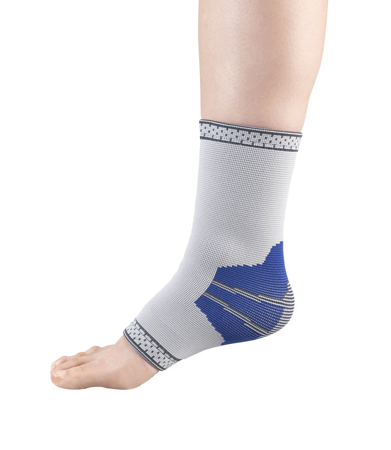 Champion Elastic Ankle Support Compression Sleeve Gray Small