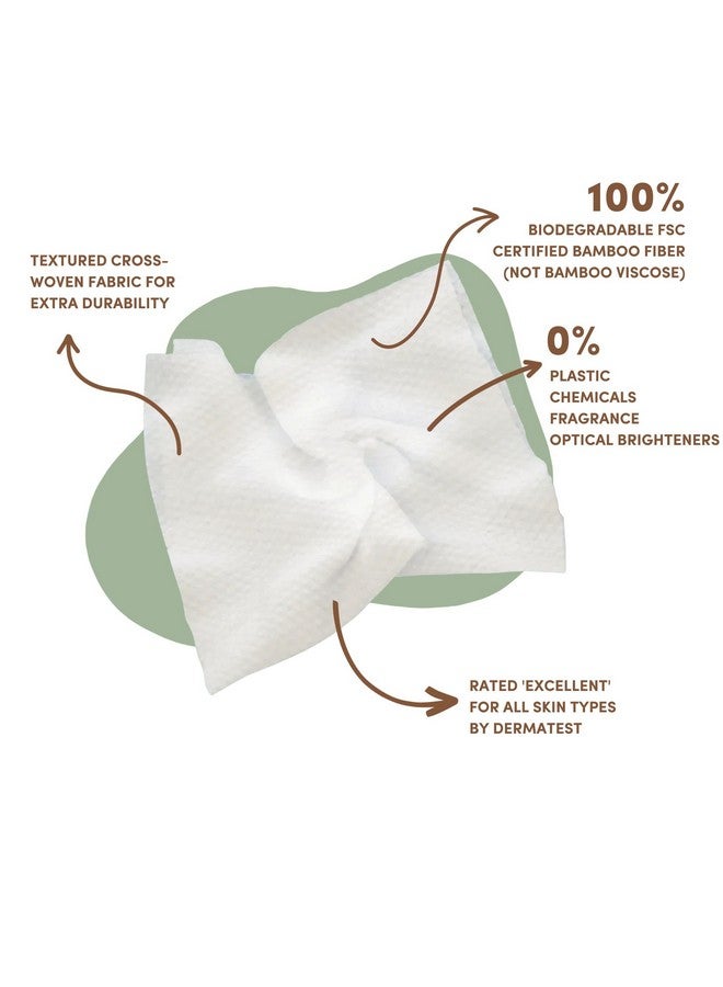 Terra مناديل الأطفال الجافة من تيرا بامبو: مناديل ألياف البامبو القابلة للتحلل، بدون رائحة، للبشرة الحساسة، عبوة واحدة تحتوي على 48 مناديل - Image 2